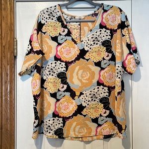 Fun Floral Print Top